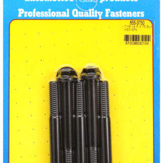 ARP 7/16-14 X 3.750 hex 1/2 wrenching black oxide bolts