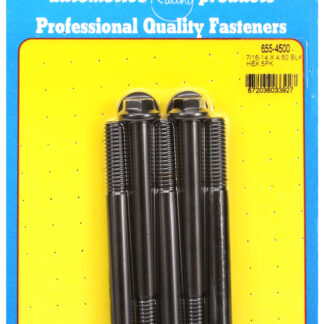 ARP 7/16-14 X 4.500 hex 1/2 wrenching black oxide bolts