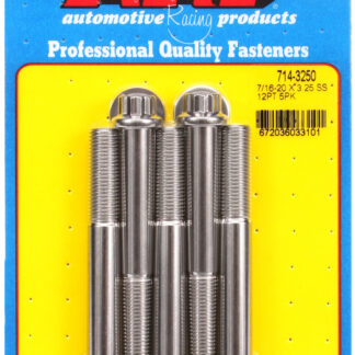 ARP 7/16-20 x 3.250 12pt SS bolts
