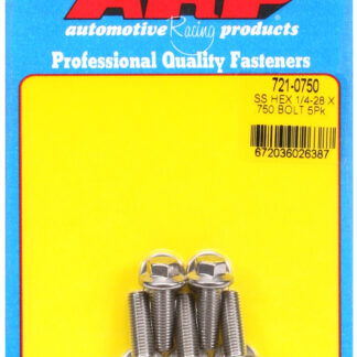ARP 1/4-28 x .750 hex SS bolts