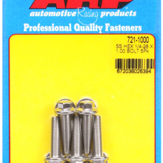 ARP 1/4-28 x 1.000 hex SS bolts