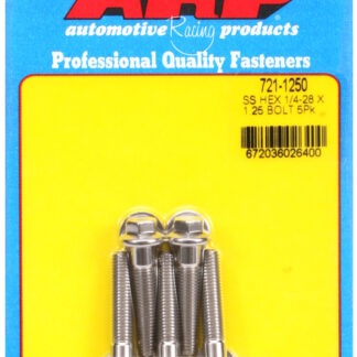 ARP 1/4-28 x 1.250 hex SS bolts