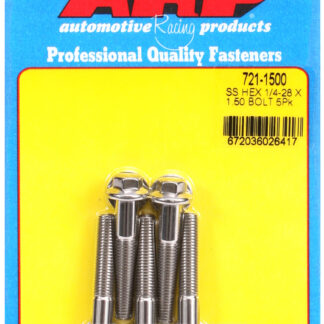 ARP 1/4-28 x 1.500 hex SS bolts