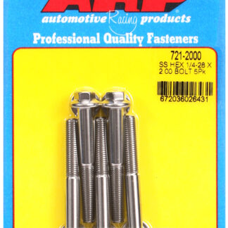 ARP 1/4-28 x 2.000 hex SS bolts