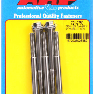 ARP 1/4-28 x 2.750 hex SS bolts