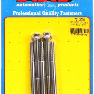 ARP 1/4-28 x 3.000 hex SS bolts