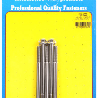 ARP 1/4-28 x 4.000 hex SS bolts
