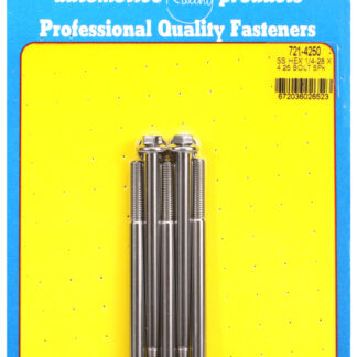 ARP 1/4-28 x 4.250 hex SS bolts