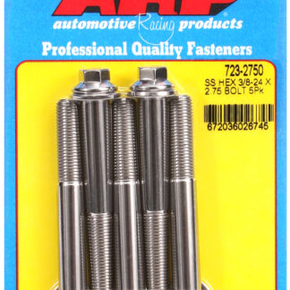 ARP 3/8-24 x 2.750 hex SS bolts