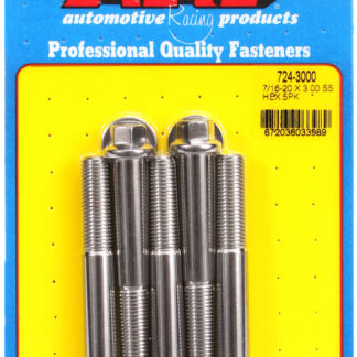ARP 7/16-20 x 3.000 hex SS bolts