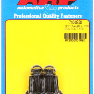ARP 1/4-28 x .750 12pt black oxide bolts