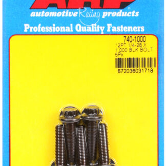 ARP 1/4-28 x 1.000 12pt black oxide bolts