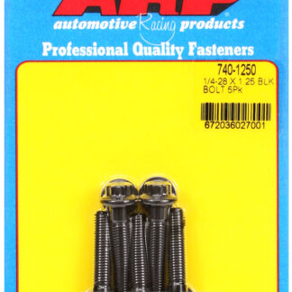 ARP 1/4-28 x 1.250 12pt black oxide bolts