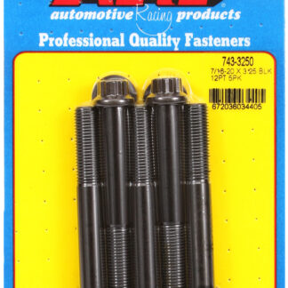 ARP 7/16-20 x 3.250 12pt black oxide bolts