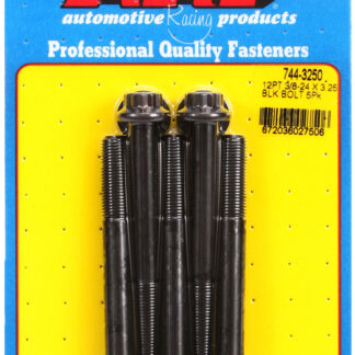 ARP 3/8-24 x 3.250 12pt 7/16 wrenching black oxide bolts