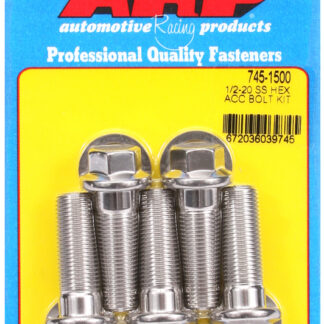 ARP 1/2-20 x 1.500 hex SS bolts