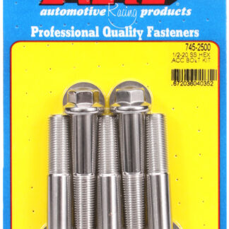 ARP 1/2-20 x 2.500 hex SS bolts