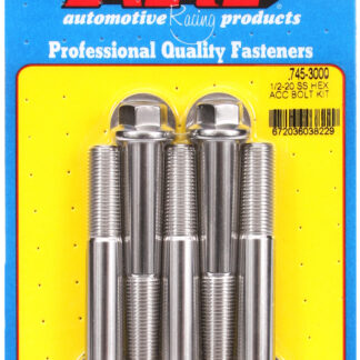 ARP 1/2-20 x 3.000 hex SS bolts