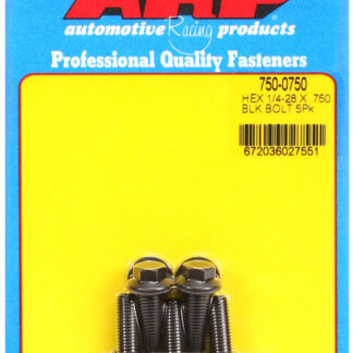 ARP 1/4-28 x .750 hex black oxide bolts