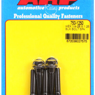 ARP 1/4-28 x 1.250 hex black oxide bolts