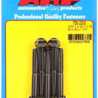 ARP 1/4-28 x 2.000 hex black oxide bolts