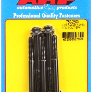 ARP 1/4-28 x 2.500 hex black oxide bolts