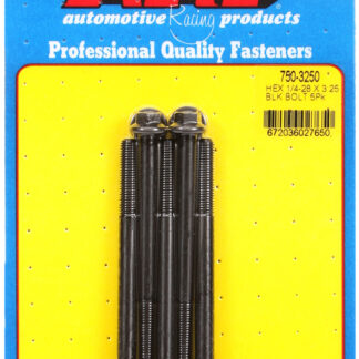 ARP 1/4-28 x 3.250 hex black oxide bolts
