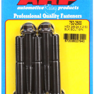 ARP 3/8-24 x 2.500 hex black oxide bolts