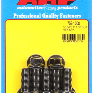 ARP 7/16-20 x 1.000 hex black oxide bolts