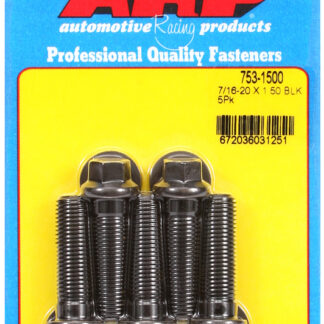 ARP 7/16-20 x 1.500 hex black oxide bolts