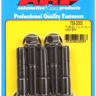 ARP 7/16-20 x 2.000 hex black oxide bolts
