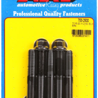 ARP 7/16-20 x 2.500 hex black oxide bolts