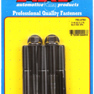 ARP 7/16-20 x 2.750 hex black oxide bolts