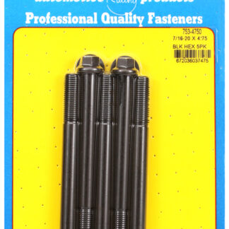 ARP 7/16-20 x 4.750 hex black oxide bolts