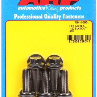 ARP 3/8-24 x 1.000 hex 7/16 wrenching black oxide bolts