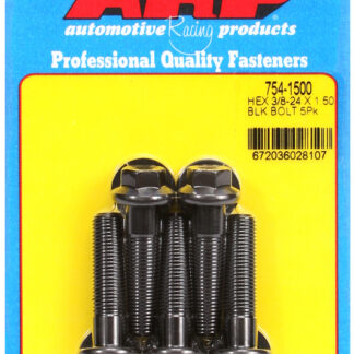 ARP 3/8-24 x 1.500 hex 7/16 wrenching black oxide bolts